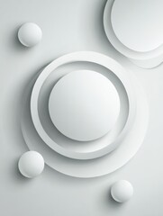Poster - White abstract modern transparency circle presentation background. Circles Background, Luxury, Premium, Elegant Style. Futuristic Circular Concept.