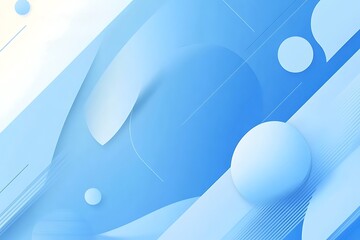 Aufkleber - Abstract Light Blue Background Design with Geometric Shapes and Line Gradients