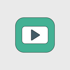 Poster - Video icon vector design, Media icon sign