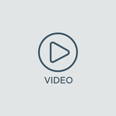 Poster - Video icon vector design, Media icon sign