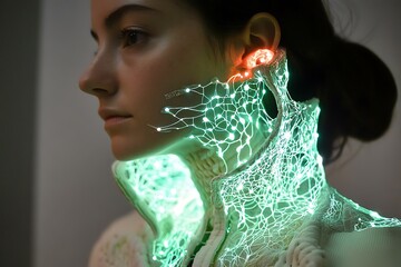 Poster - Wearable organic circuitry prototypes made from bioluminescent fungal filaments 