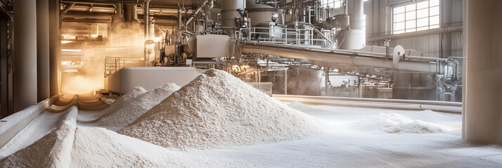 Poster - Flour production facility processing high-quality flour Generative AI