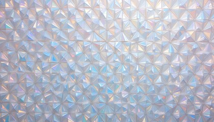 Poster - Iridescent Texture Background, Shimmering Surface With Pyramid Shapes. Soft Colors Create A Dynamic Effect. Perfect For Packaging, Crafting, And Decorative Designs. Visually Engaging Art.