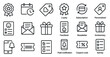 © Svitlana - Loyalty and subscription outline icons set – personalized, engagement, membership symbols