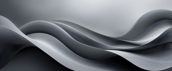 Leinwandbilder - Abstract Gray Gradients, Smooth Curves, Soft Textures Create Depth. Serene Designs Are Suitable For Backgrounds. Elegant And Calming Visuals Can Bring Intrigue.