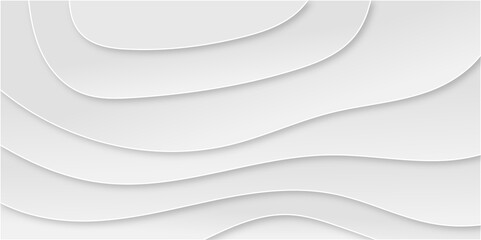 Poster - white curve 3d pattern background.