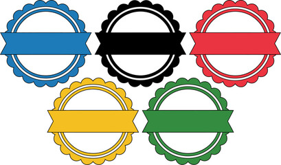 Poster - Colorful olympic rings vector illustration for sports logo design and graphic design elements vector editable stock vector illustration