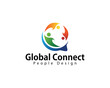 © Khusniyawati - global connect logo creative design concept people network chat consulting