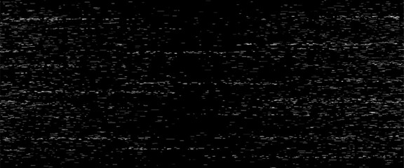 Poster - Glitchy CCTV monitor display with digital noise filter effect - camera feed showing corrupted video signal, static interference patterns, security system malfunction screen for cyberpunk designs.