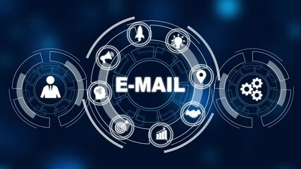 business button mail network email concept. business, technology, internet and network concept. digi