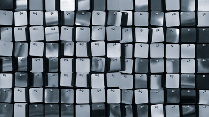 Aufkleber - Blue Silver metallic squares background as background for web banner template page