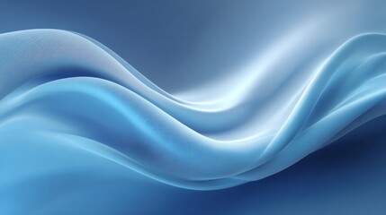 Poster - Waves of soft blue fabric gracefully undulate, capturing light and creating a tranquil atmosphere. The smooth texture enhances the serene visual appeal, inviting relaxation.
