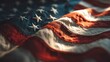 © Asim Ali - Capturing the essence of American pride a close up of the waving stars and stripes evoking freedom and unity Dramatic