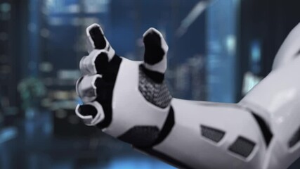 Poster - A hand showcases a digital interface marked with a checkmark, surrounded by icons symbolizing technology, communication, and achievement in a contemporary office environment. Auvana