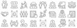 © vectorsanta - Partnership icon set. Business, agreement, cooperation, conversation, teamwork, documentation and more. Outline icon collection. Editable stroke. Vector illustration
