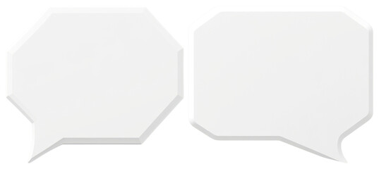 Poster - PNG Blank speech bubble shapes, element set on transparent background