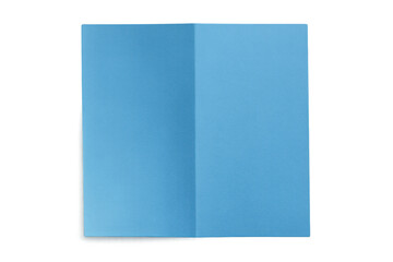 Poster - Light blue folded paper resting on a transparent background, perfect for enhancing graphic design projects with a touch of elegance