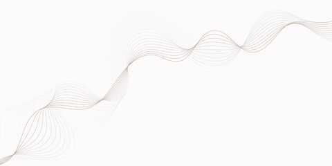 Poster - Abstract modern wavy shiny lines pattern on white background creating a flowing and dynamic composition element design.