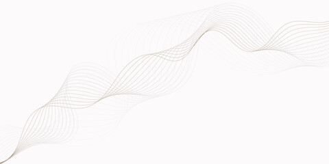Poster - light background with flowing lines creating wave curve line pattern across the space.