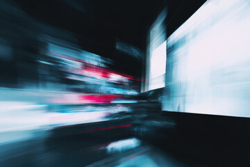 Aufkleber - Abstract futuristic technology interface digital imagination artificial machine blue red motion light blur speed modern cyber data energy dynamic creative innovation science virtual concept design