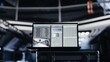 © DC Studio - Laptop inside high tech spaceship control bay displaying diagnostics and mission telemetry. Notebook monitor in orbit station shows performance metrics and onboard system navigation support