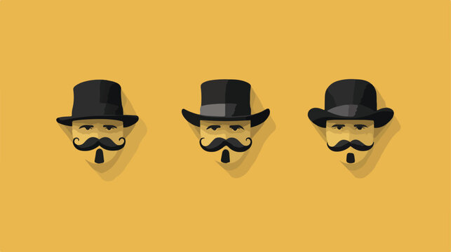 November Campaign Flat Vector Icons Illustration