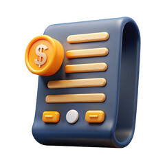 Leinwandbilder - 3d rendered online payment interface icon isolated on transparent background