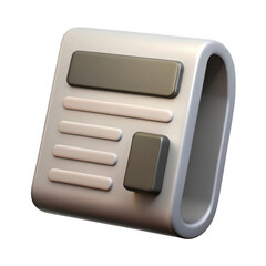 Leinwandbilder - 3d rendered newspaper icon isolated on transparent background