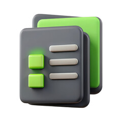 Leinwandbilder - 3d rendered document icon stack isolated on transparent background