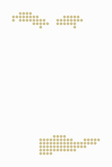 Poster - United States Virgin Islands dotted map. Digital style map of the country on white background. United States Virgin Islands shape with circle dots. Colored dots style. Large size circles.