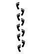 © Nowrose - Footprints Path Vector Illustration on White Background