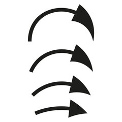 Poster - Curved arrow icons. Back direction symbol. Repeat process Vector. Undo action graphic.