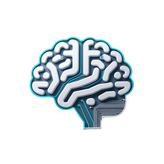 Fototapete - Artificial intelligence brain concept illustration for technology and science with circuit design 