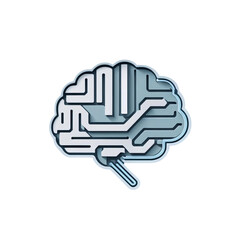 Fototapete - Artificial intelligence brain circuit board concept for technology and innovation ideas 