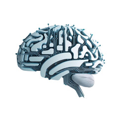 Fototapete - Artificial intelligence brain concept with circuit board design for technology 