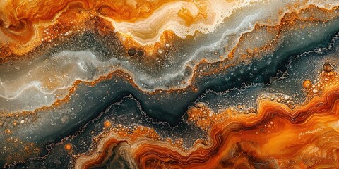 Aufkleber - A visually stunning abstract design utilizing digital fluid art, emphasizing the smooth and vibrant patterns created through digital techniques to produce a dynamic and i