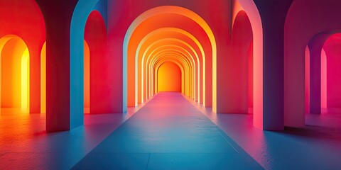 Leinwandbilder - An abstract scene where vibrant gradients evoke a sense of dynamism and excitement, using a mix of vivid colors to create a rich and immersive visual effect.
