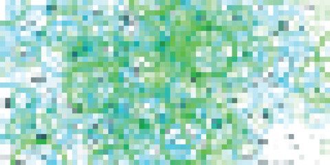 Aufkleber - Abstract mosaic composition featuring blues greens and white elements suitable for digital backgrounds and artistic designs