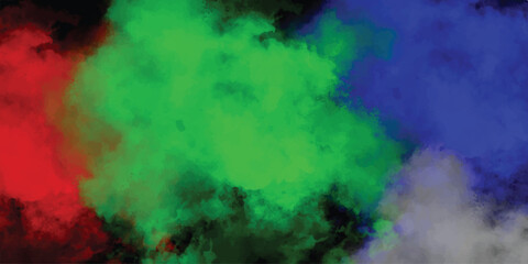 Wall Mural - Abstract watercolor painting with bold color gradients featuring red green and blue hues blended softly creating a vibrant backdrop suitable for diverse artistic applications.