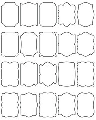Wall Mural - Assorted vintage decorative frame border collection vector graphic design elements