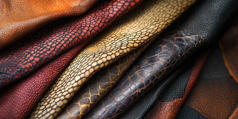 Poster - layered textured patterns with rich colors and deep shadows, perfect for creating depth in designs.