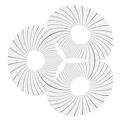 Poster - Rotating shape patterns. Abstract spiral forms. Dynamic Vector elements. Geometric motion graphics.