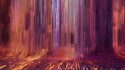 Aufkleber - Blurry digital background with colorful lines and soft transitions creating an abstract and dynamic composition for visual design