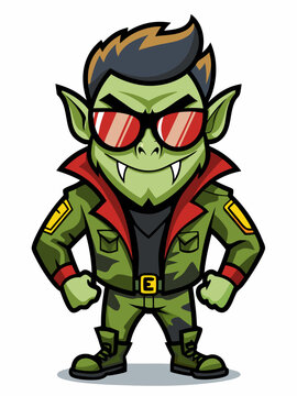 vampire army mascot character design