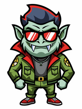 vampire army mascot character design