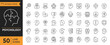 © twenty-icons - Psychology outline icon set. editable stroke. vector illustration
