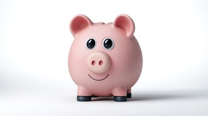 Poster - Cute and Friendly Pink Piggy Bank for Savings and Financial Planning, Ideal for Children's Education about Money Management and Saving Habits