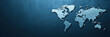 © khemthong - World map in blue and white colors on a blue background