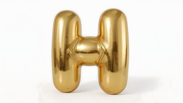 Golden Balloon Letter H

