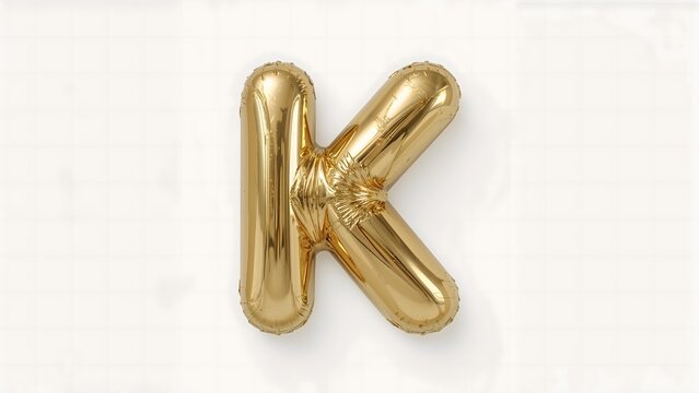 Golden Balloon Letter K

